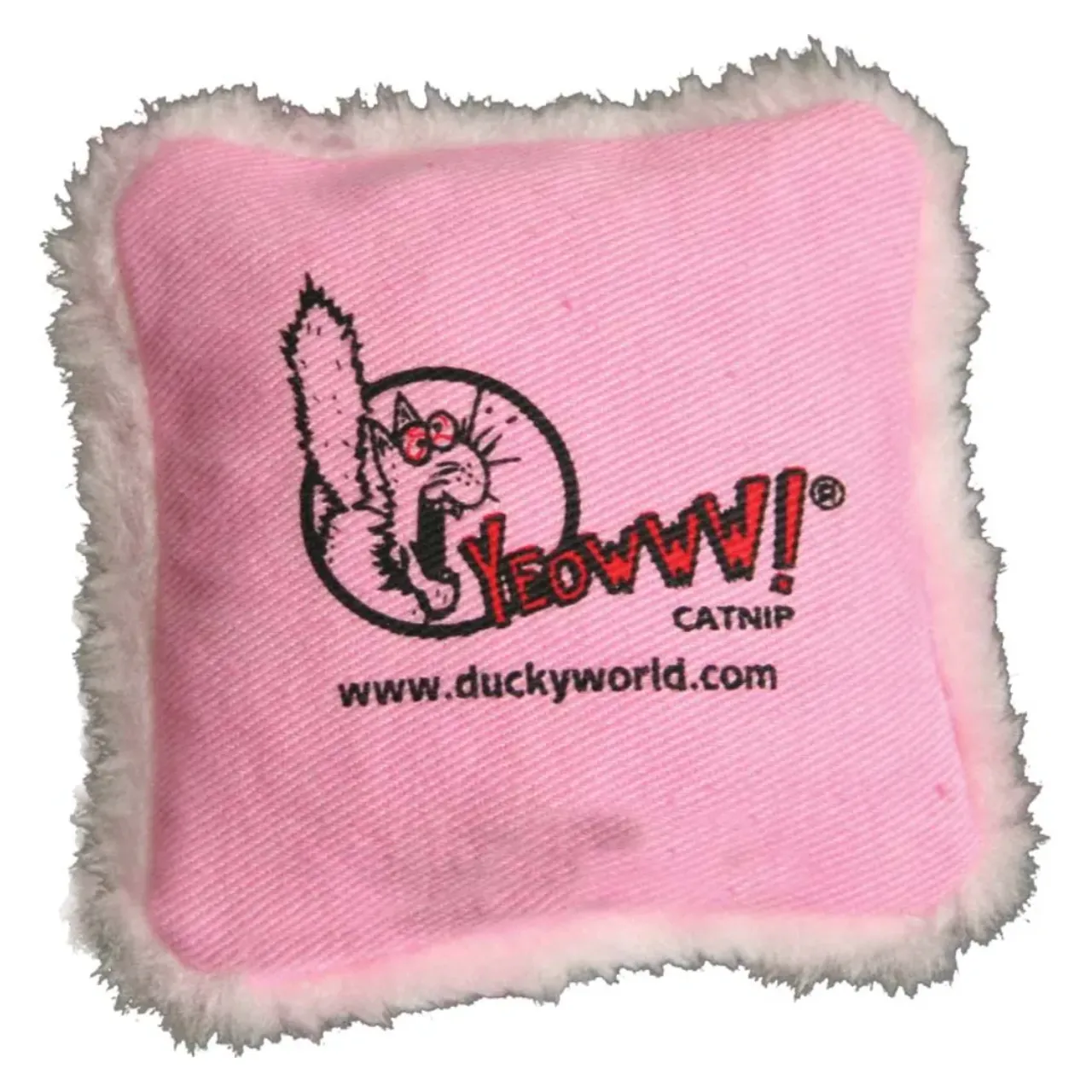 Yeowww Catnip pude lyserød til kat 6,5x6,5 cm